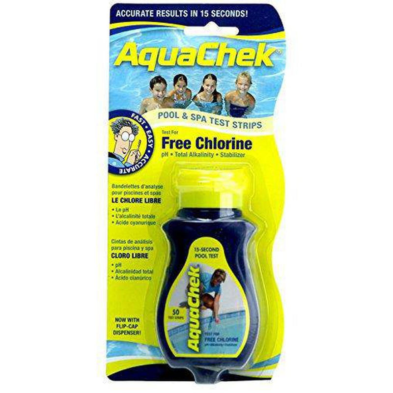 AquaCheck 511244A Chlorine Test Strip - Pack of 50 Strips