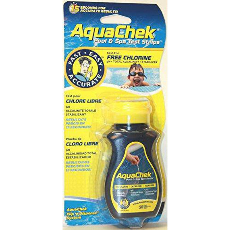 AquaChek 511244 Swimming Pool & Spa Chlorine 4 in 1 Test Strips Aquacheck (6 Pack)