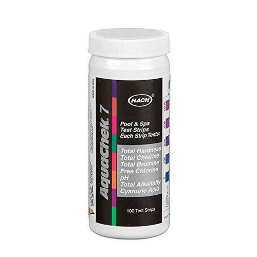 AquaChek 551236 7 in 1 Silver Swimming Pool Spa Chlorine pH Test Strips