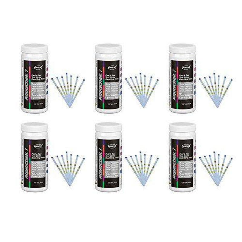 AquaChek 551236 7 In 1 Silver Swimming Pool/Spa Chlorine/pH Test Strips