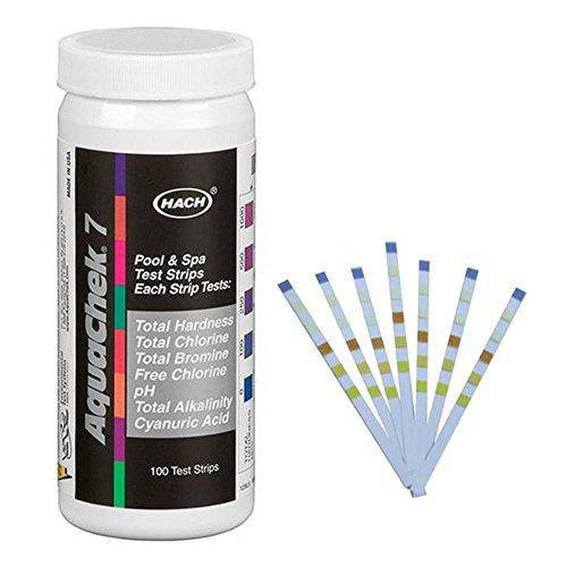 AquaChek 551236 7 In 1 Silver Swimming Pool/Spa Chlorine/pH Test Strips