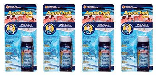 AquaChek 552244 6-in-1 Test Strips for Spas and Hot Tubs (4-Pack)