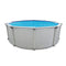 Aquarian Pools Fuzion Series Capri 21 Foot x 52 Inch Round Steel Resin Outdoor Backyard Above Ground Family Swimming Pool, Mist