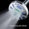 AquaStar 5510 Elite High-Pressure 6-setting Extra-Large Luxury Spa Shower Head with Antimicrobial Anti-Clog Jets. Inhibits Growth of Mold, Mildew & Bacteria! / Solid Brass Ball Join / All Chrome Finish