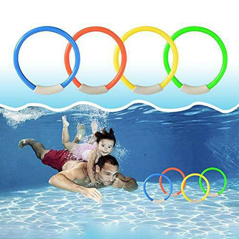 ariarly 17 Piece Diving Toy Set, Underwater Summer Swimming Pool Toys for Kids Teens and Adults Included Diving Rings; Pirate Treasures; Sharks; Diving Seaweeds Toys Gift Set Bundle