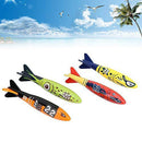 Artudatech 4pcs Underwater Torpedo Throwing Toy Swimming Diving Game Summer Toy Gift