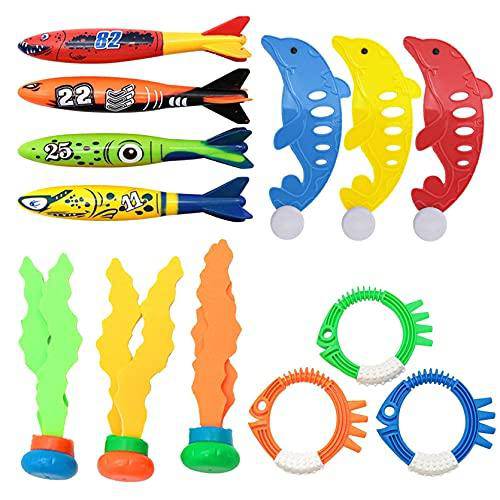 ASCA 13PC Underwater Swim Pool Diving Toys - Summer Swimming Dive Toy Sets