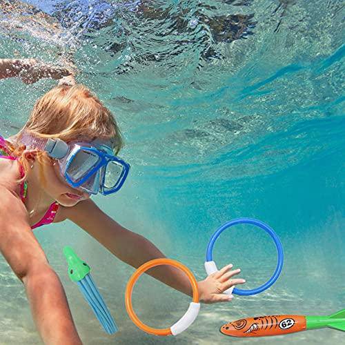 ASCA 15PC Underwater Swim Pool Diving Toys - Summer Swimming Dive Toy Sets