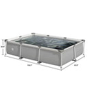 Avenli 9' 10" x 6' 7" x 25.5" Outdoor Above Ground Swimming Pool Metal Frame Pool
