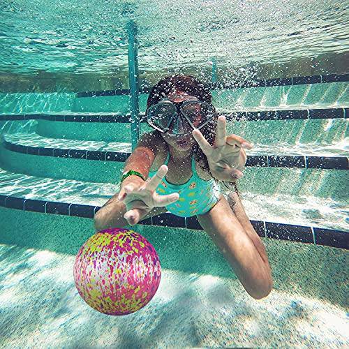 Awpeye 2 Pack 5 in. Underwater Swimming Pool Toy Ball, Swimming Pool Game Accessories Pool Ball for Under Water Passing, Dribbling, Diving - Ball Fills with Water