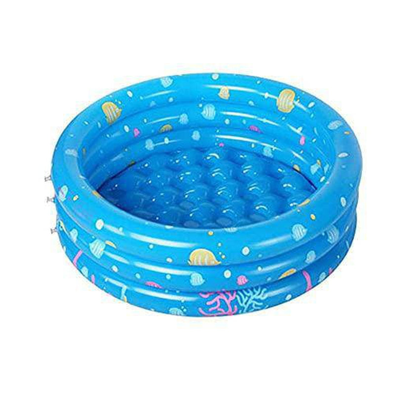 Baby Kids Inflatable Round Swim Pool Safety Float Thickened Ocean Ball Pool Play Swimming Pool Infant Water Floating -Blue_13038cm_ (Color : Blue 130 38cm)