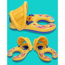 Baby Swimming Boat Lianshi Double Parent-Child Swimming Ring Inflatable Pool Boat Detachable Awning for baby and Parent for Kids