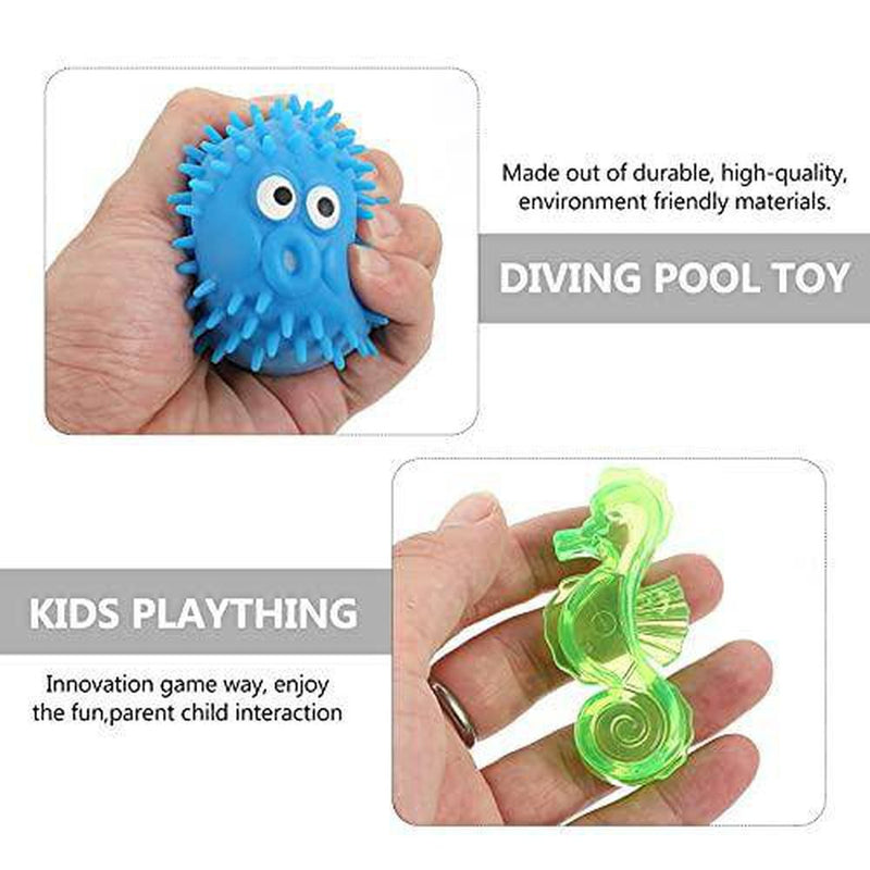 Balacoo 1 Set Pool Diving Toys Swimming Pool Rings Gems Sticks Underwater Fish Octopus Sinking Toys Summer Party Water Pool Toys Playset