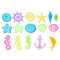 balacoo 16pcs Swimming Pool Toys Diving Toys Underwater Swimming Pool Toys Seashell Seahorse Whale Bath Summer Beach Toys (Mixed Color)