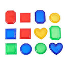 Balacoo 24pcs Underwater Treasure Toy Sinking Dive Colorful Gem Toy Set Underwater Geometric Gem Swimming Practice Toy for Kids Children Random Color