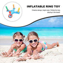 Balacoo Water Toss Hoops Game Throwing Ring Toy Inflatable Ring Toss Toy Ring Beach Pool Bath Toy for Kids