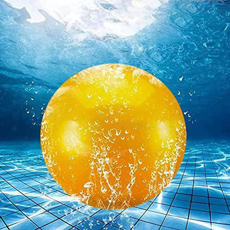 Ball Game for Pool, Swimming Float Toy Balls, 8 Inch Inflatable Pool Balls with Hose Adapter for Under Water Passing, Buoying, Dribbling, Diving and Pool Games for Teens, Kids, or Adults