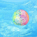 Ball Game for Swimming Pool, Mottled Ball Fills with Water Suspended in Water, 9 Inch Inflatable Pool Balls with Hose Adapter for for Under Water Passing, Dribbling, Diving for Teens, Kids, Adults (A)