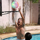 Ball Game for Swimming Pool, Mottled Ball Fills with Water Suspended in Water, 9 Inch Inflatable Pool Balls with Hose Adapter for for Under Water Passing, Dribbling, Diving for Teens, Kids, Adults (A)