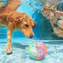 Ball Game for Swimming Pool, Mottled Ball Fills with Water Suspended in Water, 9 Inch Inflatable Pool Balls with Hose Adapter for for Under Water Passing, Dribbling, Diving for Teens, Kids, Adults (A)