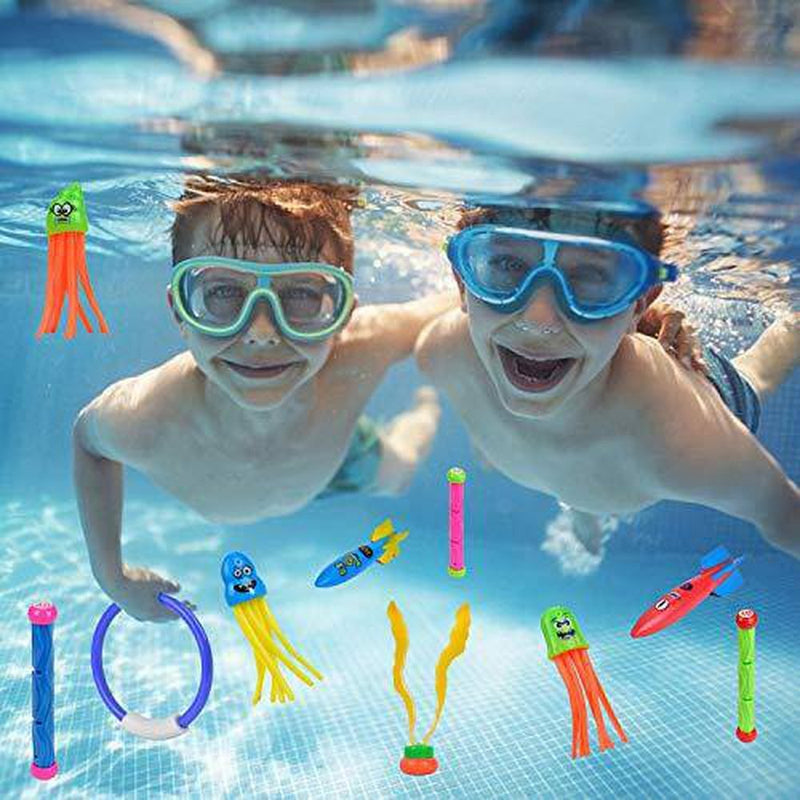 Balnore Diving Toys, 28 Pcs Underwater Swimming Pool Toys ,Pool Toys for Kids 8-12,Toddler Pool Toys,Water Game for Kids Ages 3+