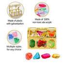 BENBO Swimming Gem Diving Toys, 34 Pieces Diving Gem Pool Toy Set with 2 Pieces Treasure Pirate Boxes Colorful Diamonds Dive Throw Toy Set Underwater Toy for Pool Use Treasures Gift