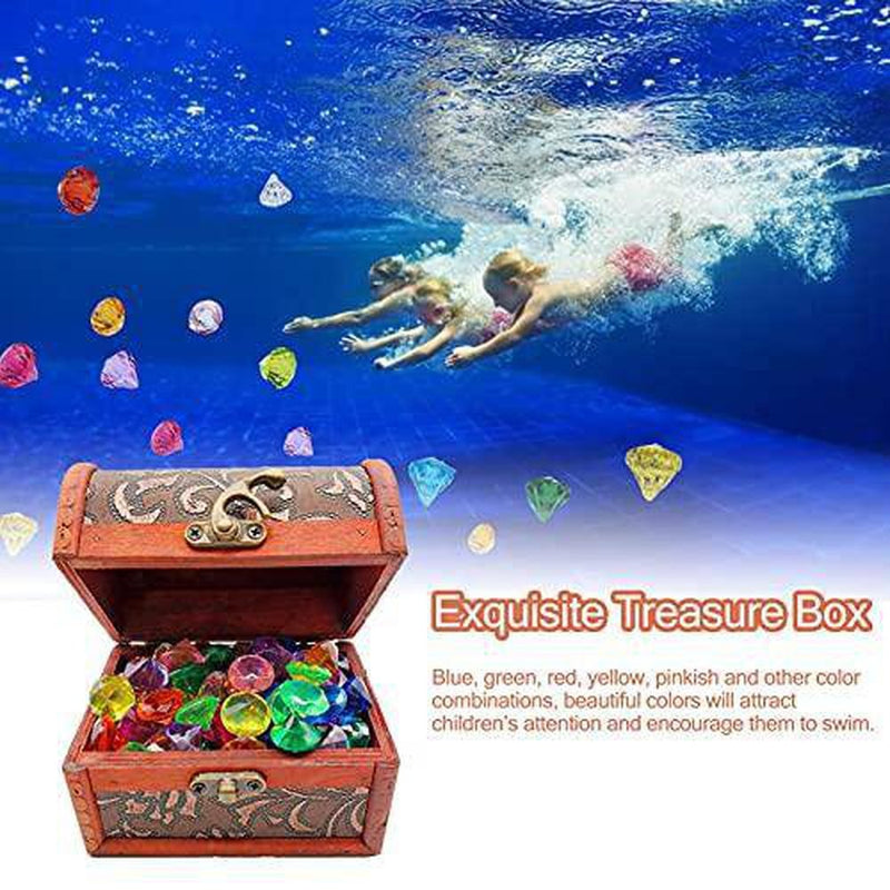 Besokuse Dive Gem Pool Toys Colorful Sinking Gem Pirate Diving Toys Set Summer Underwater Swimming Toy Set Games for Kids
