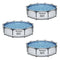 Bestway 10' x 30" Steel Pro Frame Round Above Ground Swimming Pool Set (3 Pack)
