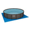 Bestway 14' x 42" Power Steel Deluxe Above Ground Round Swimming Pool Set with 680 GPH Filter Pump, Pool Cover, and Ladder
