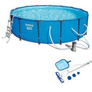 Bestway 15ft x 42in Steel Pro Max Round Frame Above Ground Pool and Accessories