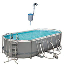 Bestway 18ft x 9ft x 25in Power Swimming Pool w/Surface Skimmer Debris Cleaner