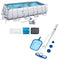Bestway 18ft x 9ft x 48in Rectangular Frame Above Ground Pool and Cleaning Kit