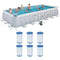 Bestway 24ft x 12ft x 52in Above Ground Pool & Cartridges Type IV/B (6 Pack)