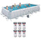 Bestway 24ft x 12ft x 52in Above Ground Pool + Type IV/B Cartridges (6 Pack)