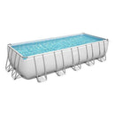 Bestway 5611YE 21 Foot x 9 Foot x 52 Inches Power Steel Frame Above Ground Swimming Pool Set with Filter Pump, Ladder, Cover, and Chemical Dispenser