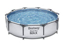 Bestway 56406 Steel Pro MAX Above Ground Swimming Pool, 10ft x 30in, Gray, Frame Pool(Pool Only)