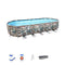 Bestway Coleman 26' x 52" Power Steel Oval Above Ground Pool Set with WiFi Pump