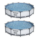 Bestway Steel Pro 12ft x 30in Frame Above Ground Pool Set w/ 2 Pack Filter Pump