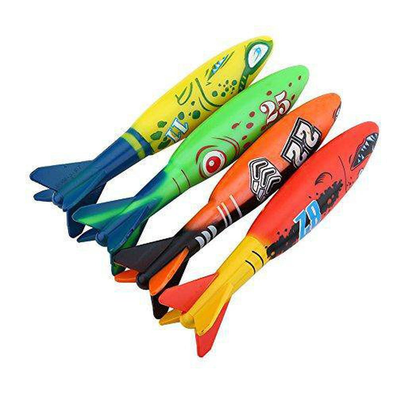 Bicaquu 4pcs Funny Training Swimming Pool Toy, Mine Shape Diving Toys, Colorful Swimming Pool Toys for Swimming