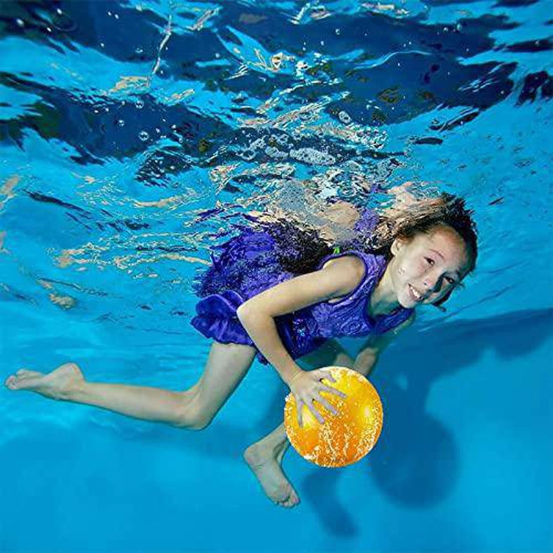 BITM Swimming Pool Dive Toys Ball Game for Pool Swimming Float Toy Balls 9 Inch Inflatable Pool Balls for Under Water Passing, Buoying, Dribbling, Diving and Pool Games for Teens, Kids,Adults (Blue)