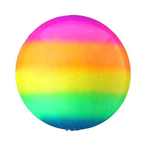 BITM Swimming Pool Dive Toys Swimming Pool Toy Ball Pool Rainbow Ball for Under Water Passing Dribbl Summer Outdoor Activity Beach Toys for Teens, Kids, Adults 9 Inch(with Accessorie) (Multicolor)
