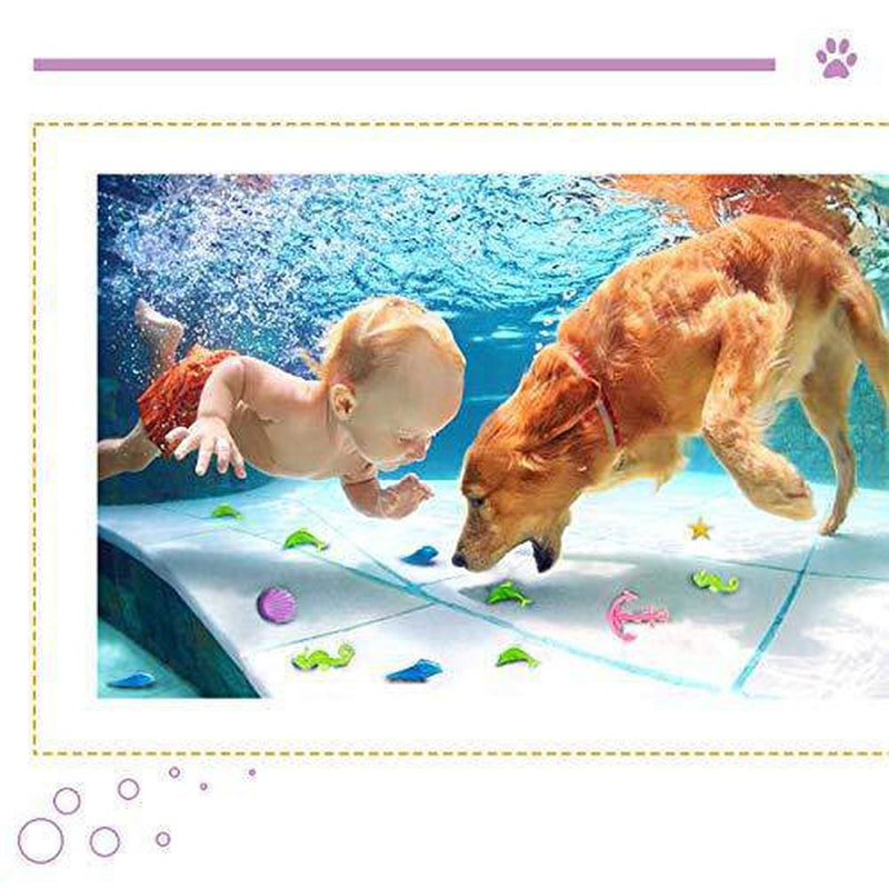 Biubee 48 Pieces Sinking Dive Gem Pool Toy- Summer Underwater Swimming Creative Marine Life Plastic Diving Training Gems Toys for Summer Fun, Pool Play, Party Favors ( Random Color