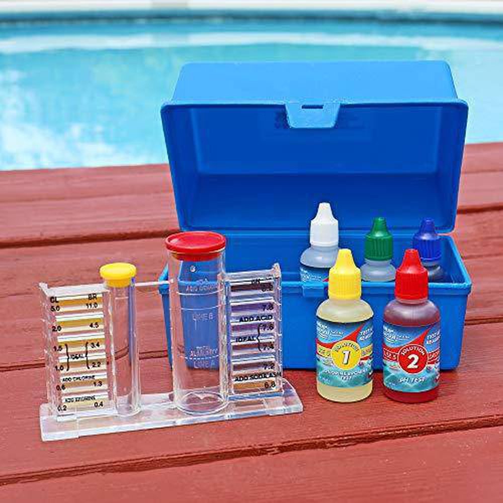 Blue Devil 5-Way OTO Swimming Pool Test Kit- Chlorine/Bromine, pH, Alk
