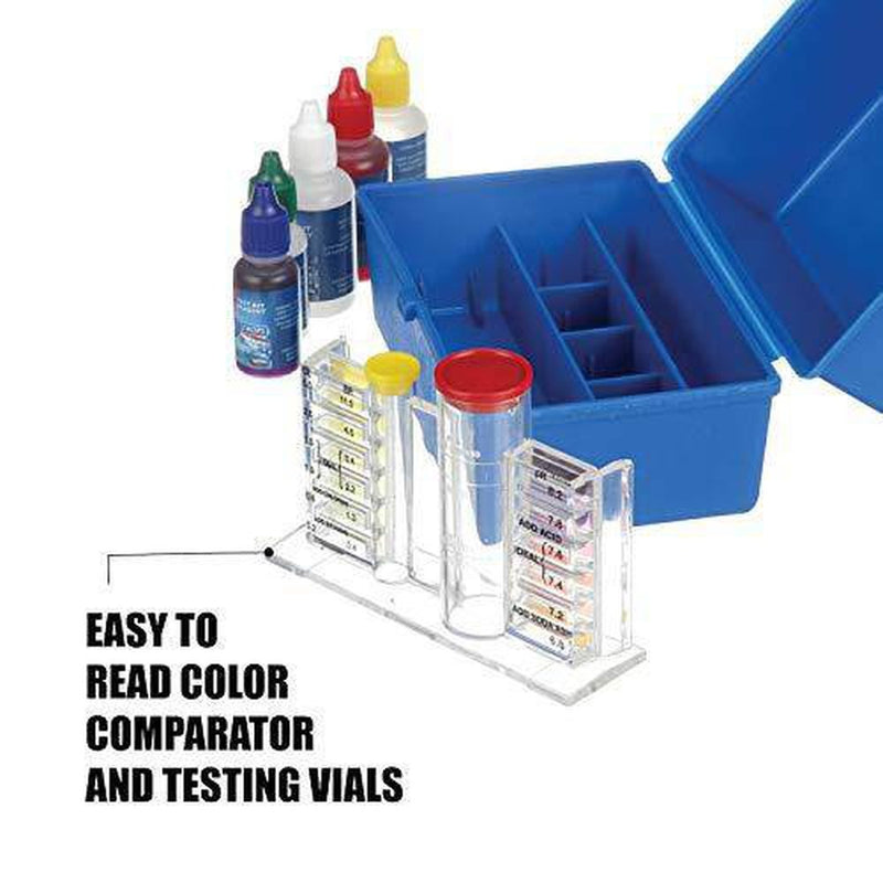 Blue Devil 5-Way OTO Swimming Pool Test Kit- Chlorine/Bromine, pH, Alkalinity and Acid Demand, Includes Easy to Read Vials