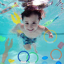 BLUELF 19pcs Diving Pool Toys Underwater Sinking Swimming Pool Toy for Kids Includes Diving Rings(4pcs), Toypedo Bandits(4pcs), Diving Balls(3pcs), Private Treasures(8pcs) Gift Set Bundle