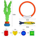 BLUELF 19pcs Diving Pool Toys Underwater Sinking Swimming Pool Toy for Kids Includes Diving Rings(4pcs), Toypedo Bandits(4pcs), Diving Balls(3pcs), Private Treasures(8pcs) Gift Set Bundle