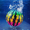 bofuwakeji Underwater Watermelon Pool Ball 9 Inch Inflatable Basketball with Hose Adapter Suitable for Underwater Teenagers Adults Passing, Dribbling, Diving(Gradient Version