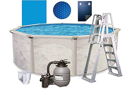 Boulder 15' x 52" ATS+ Easy-Build Steel Above Ground Swimming Pool Kit by WaterThat