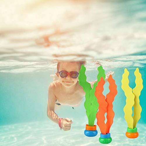 Bruryan Seaweed Toys - 3pcs Diving Toys Children Pool Swimming Diving Seaweed Toys Swim Bath Training Water Toys for Kid