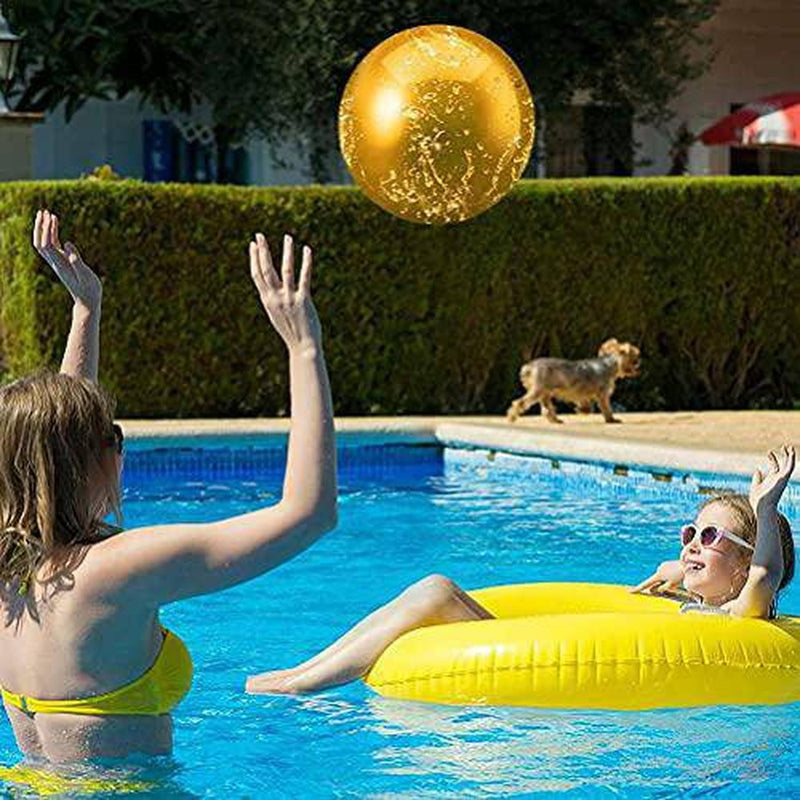 BSTCAR Swimming Float Toy Balls, Ball Game for Pool, 9 Inch Inflatable Underwater Pool Ball with Hose Adapter, for Under Water Game Passing, Buoying, Dribbling, Diving for Teens, Kid or Adults